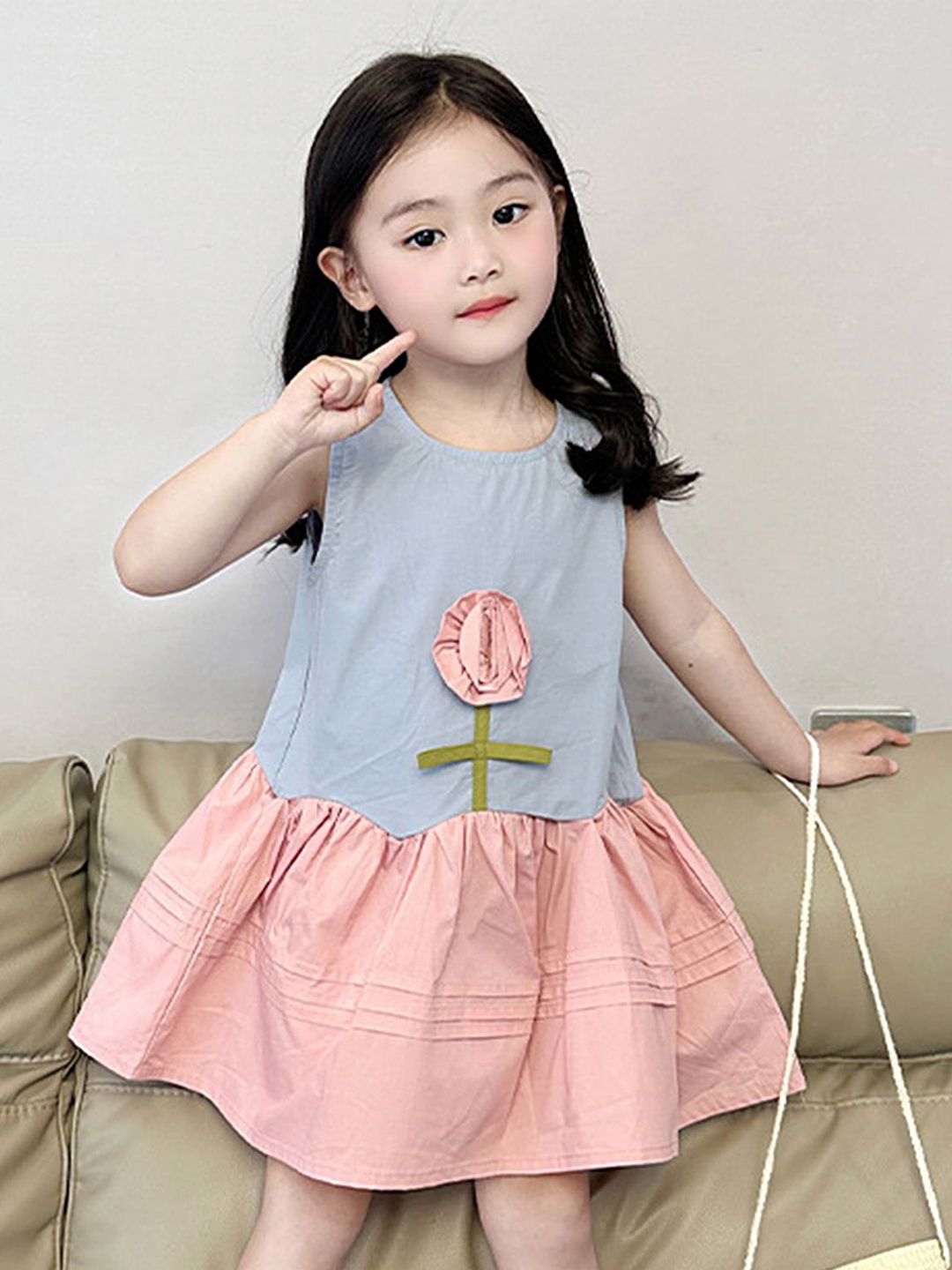 LULU & SKY Colourblocked A-Line Dress-picture-32