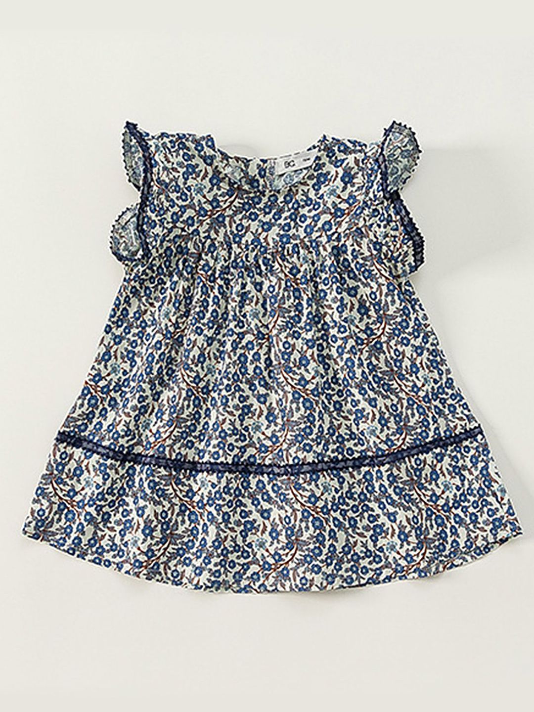 LULU & SKY Ethnic Motifs Print Flutter Sleeve Fit & Flare Dress-picture-21