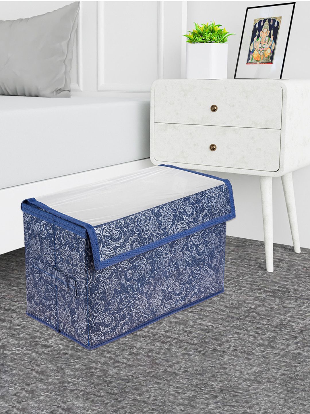 Kuber Industries Navy Blue & White Regular Drawer Organiser-image-31