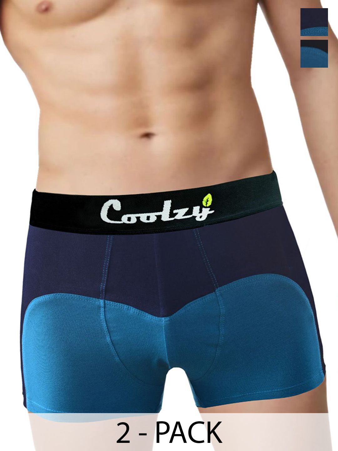 COOLZY Pack Of 2 Color Block Antibacterial Trunks - SEOCSOTNK2K498-S-picture-35