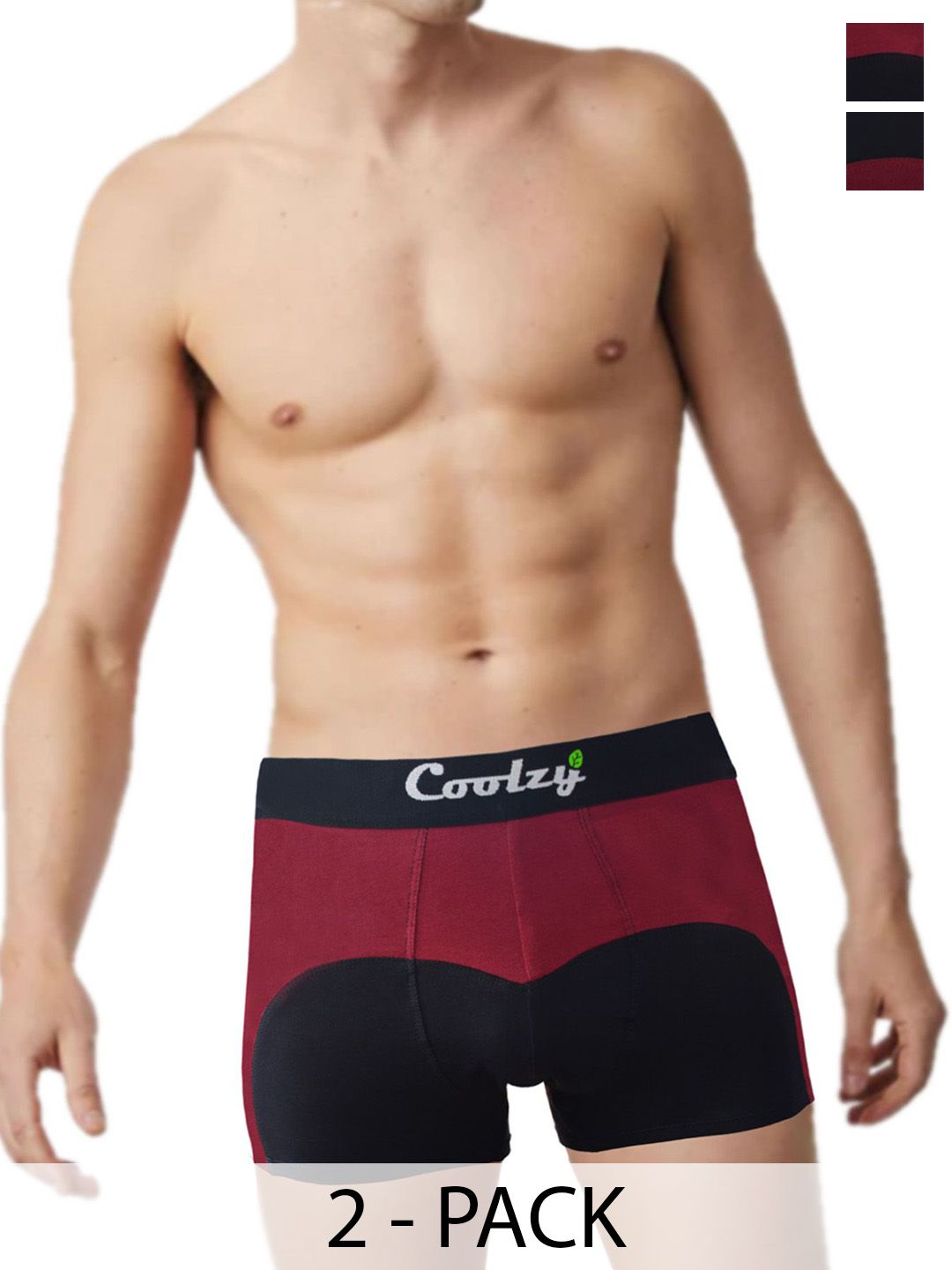 COOLZY Pack Of 2 Color Block Antibacterial Trunks - SEOCSOTNK2K500-S-picture-30