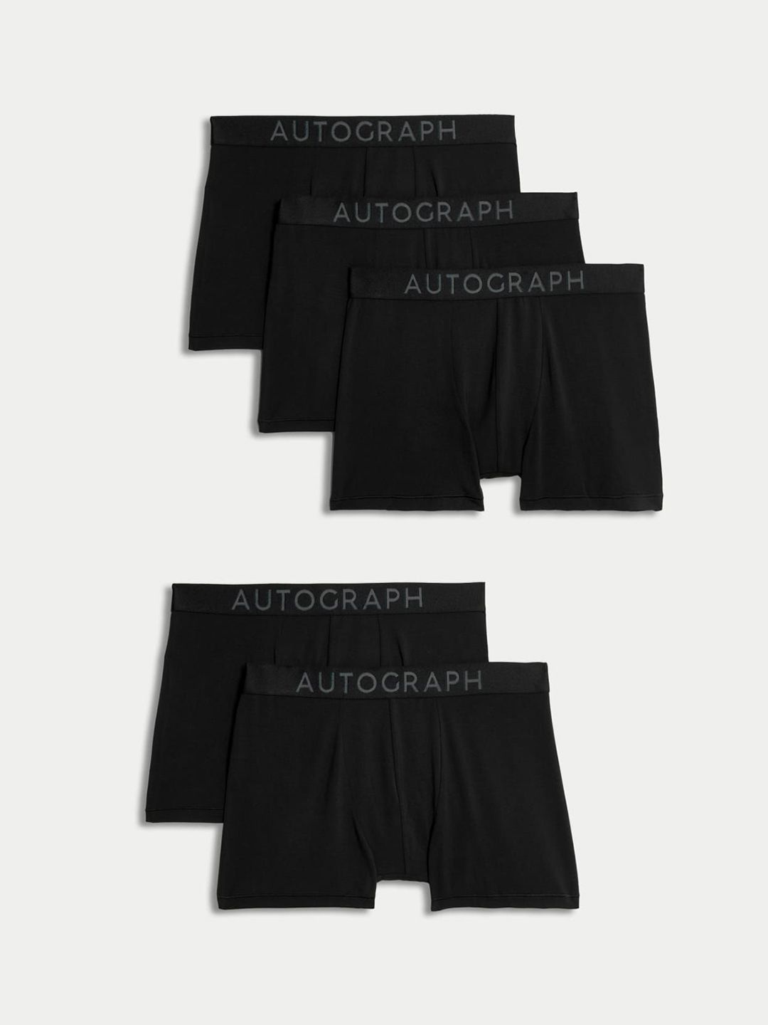 Marks & Spencer Pack Of 5 Mid Rise Breathable Trunks T145330ABLACK-BLACK-picture-53