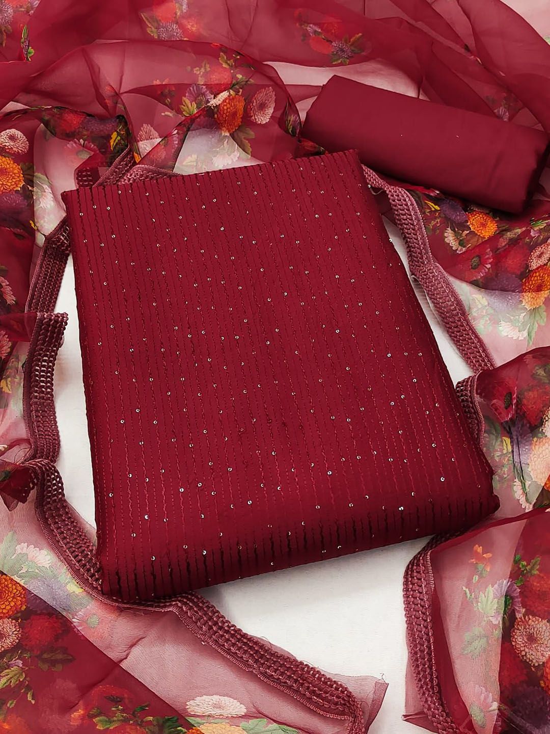 Rangtulika Ethnics Embellished Unstitched Dress Material-picture-25