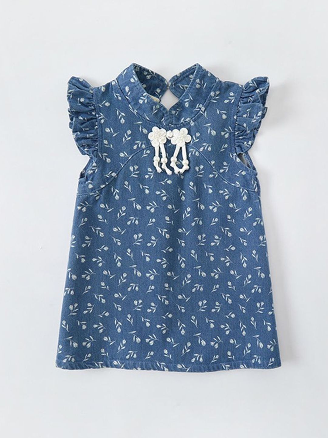 LULU & SKY Print Flutter Sleeve A-Line Dress-picture-33