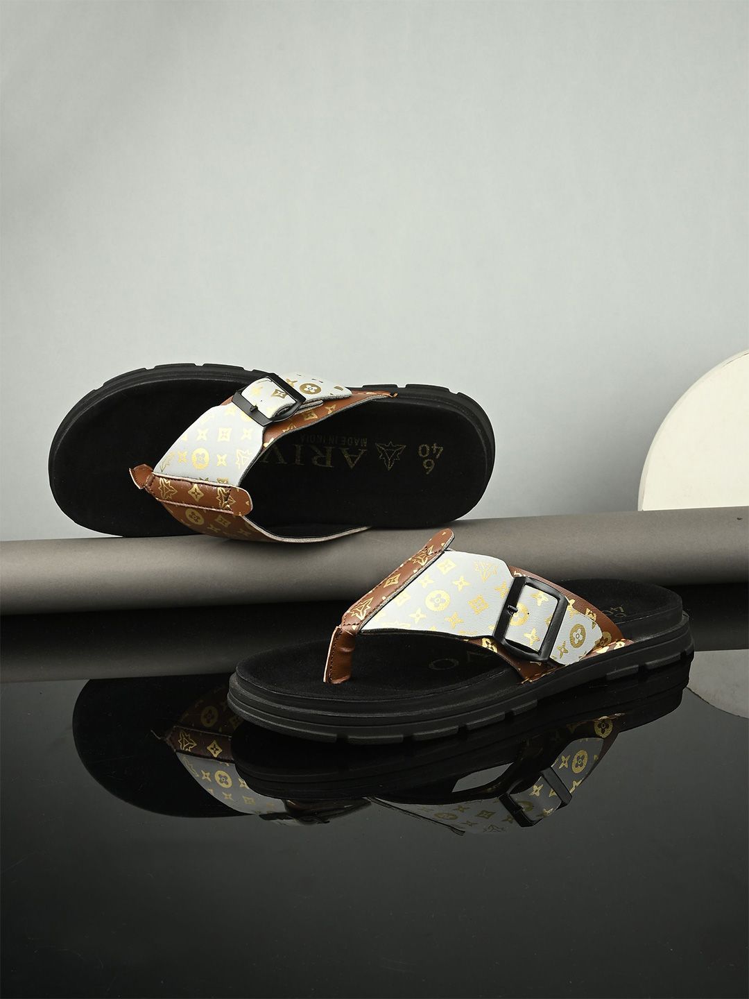 ARIVO Men Striped Thong Flip-Flops-picture-32