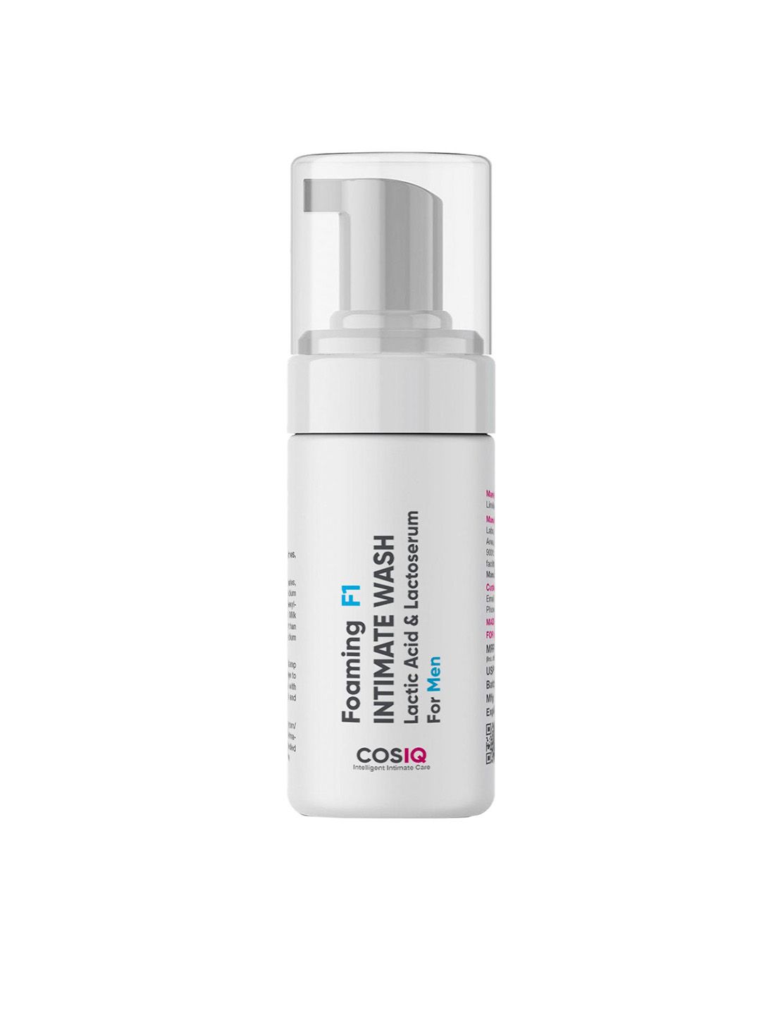 Cos-IQ Foaming F1 Intimate Wash For Men With Lactic Acid & Lactoserum - 100 ml