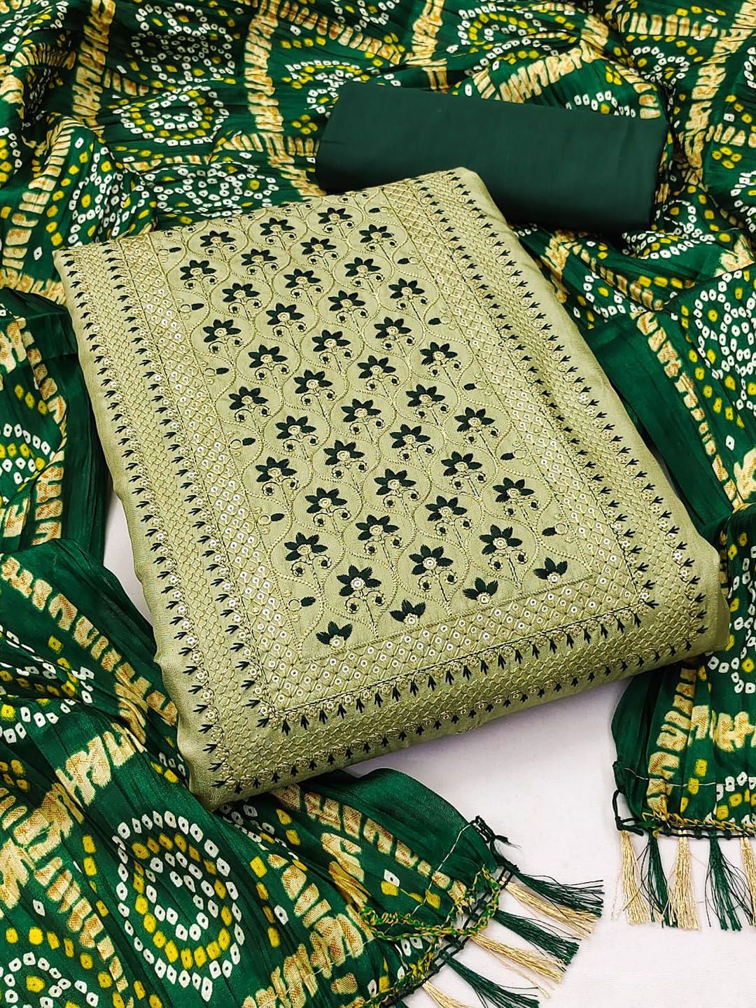 Rangtulika Ethnics Embroidered Unstitched Dress Material-picture-33