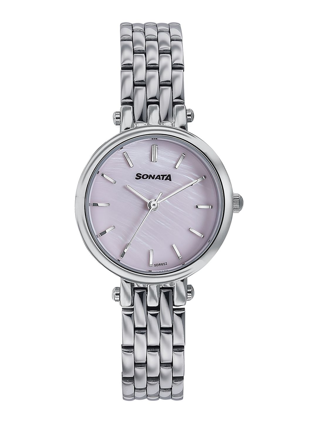 Sonata Women Embellished Dial & Stainless Steel Bracelet Style Straps Analogue Watch 87082SM01-picture-29
