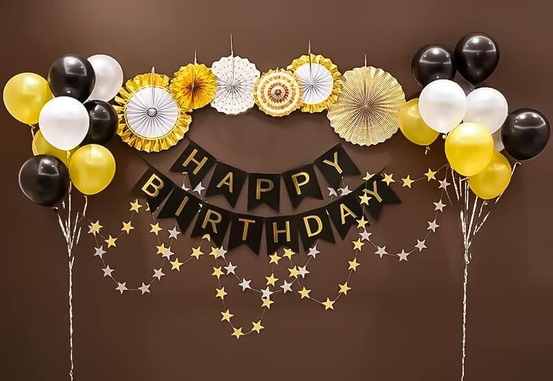 Special You 40Pcs Black & Yellow Balloons Birthday Celebrations-picture-14