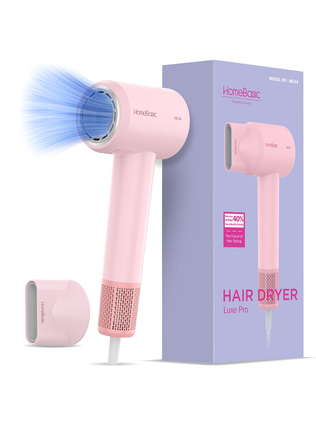 HOMEBASICS Luxe Pro Quick Styling Hair Dryer - Peach-picture-33