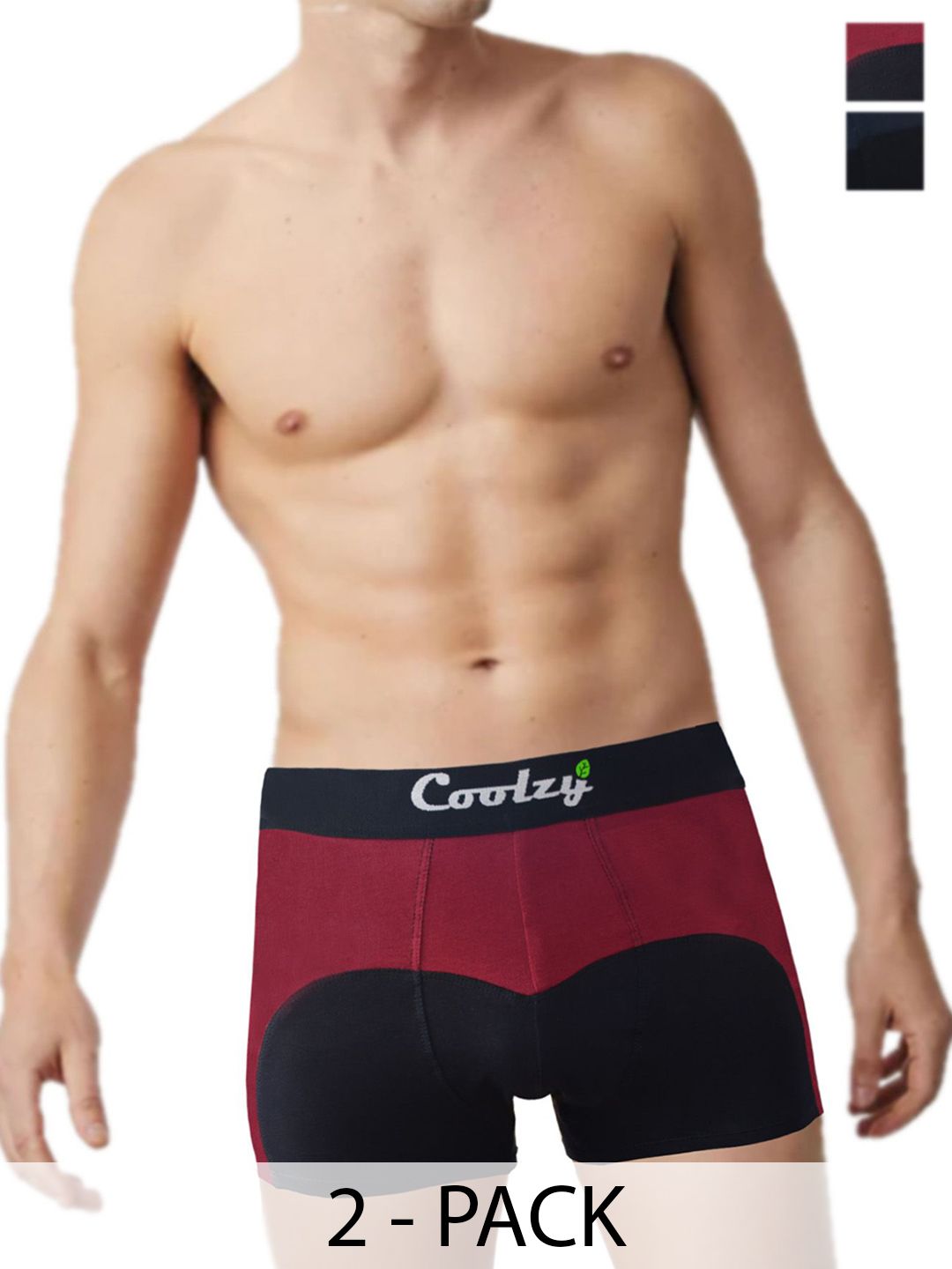 COOLZY Pack Of 2 Color Block Antibacterial Trunks - SEOCSOTNK2K502-S-picture-56