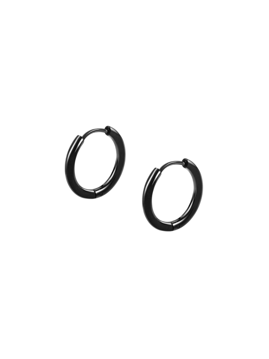 The Roadster Lifestyle Co. Men Stainless Steel Circular Bali Hoop Earrings-picture-56