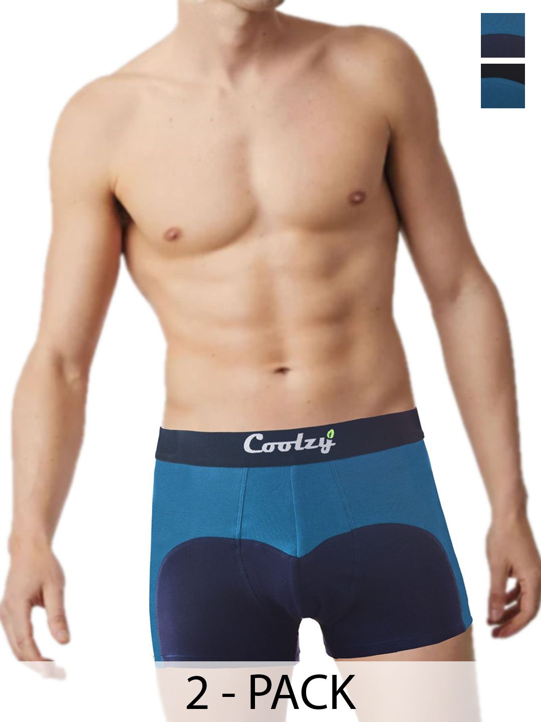 COOLZY Pack Of 2 Color Block Antibacterial Trunks - SEOCSOTNK2K490-S-picture-29