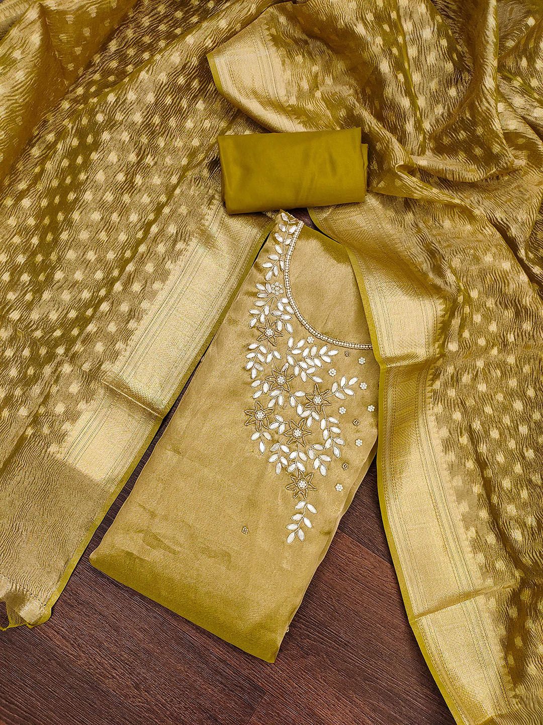 MANVAA Embellished Unstitched Dress Material-image-16