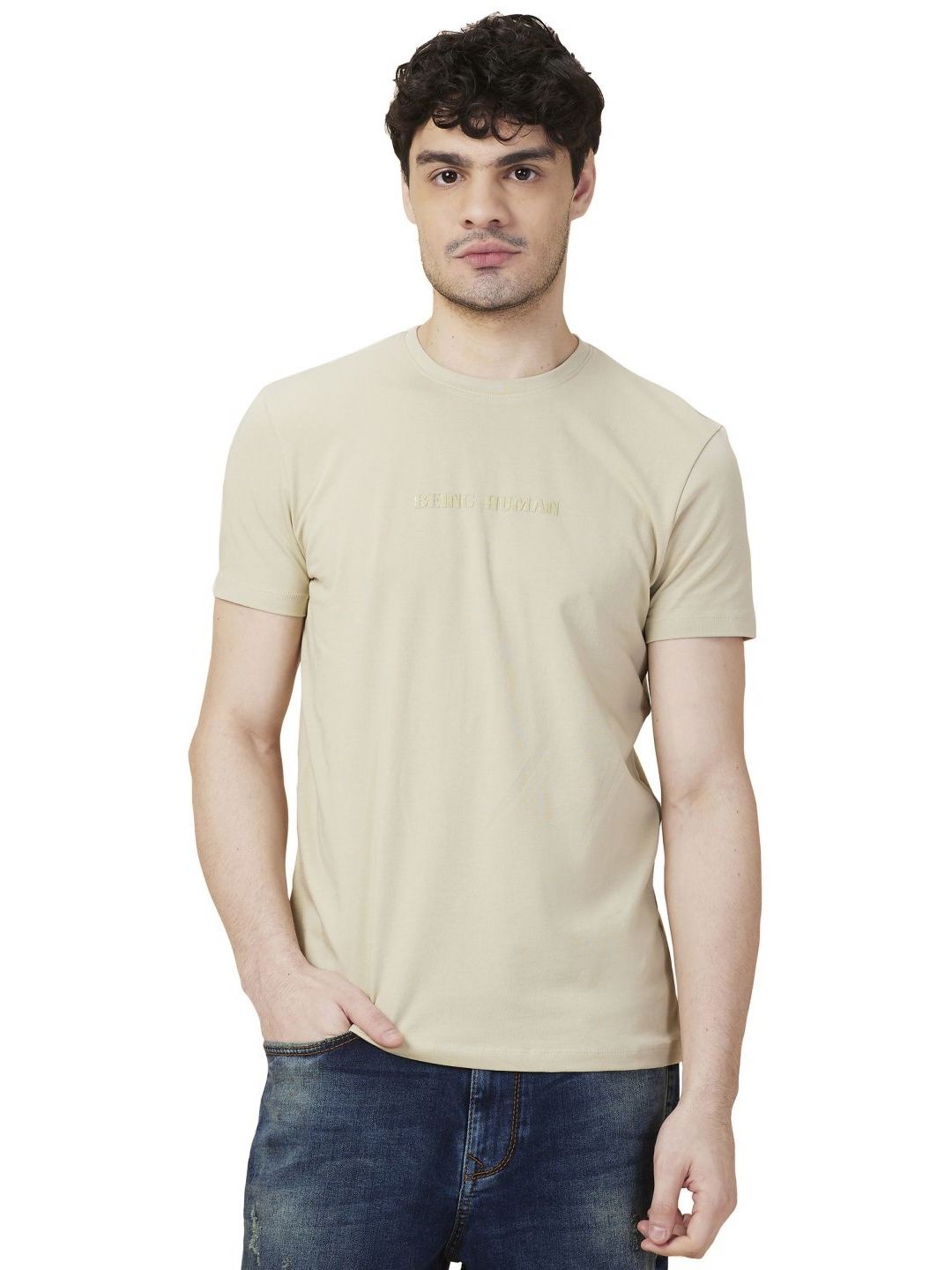 Being Human Men Typography Printed Round Neck Cotton Slim Fit T-shirt-picture-24