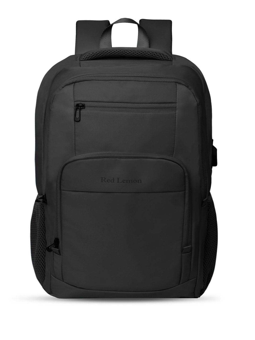 Red Lemon Swiss Cut Design Laptop Backpack With Rain Cover-image-27