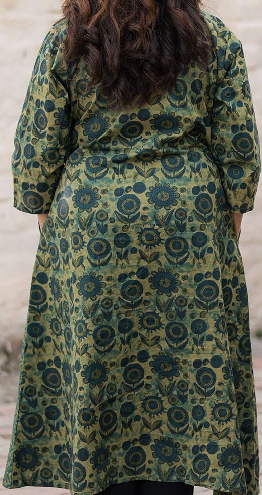 Buy Inkara Floral Printed Cotton Anarkali Kurta - Kurtas for Women ...