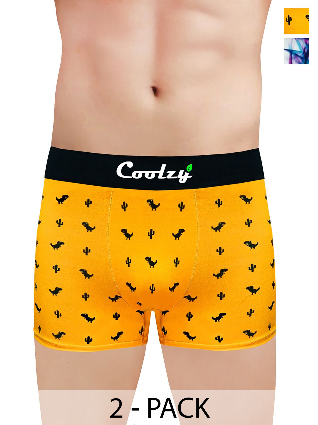 COOLZY Pack Of 2 Printed Mid-Rise Short Trunk PUERWXTK2K27-S-picture-12