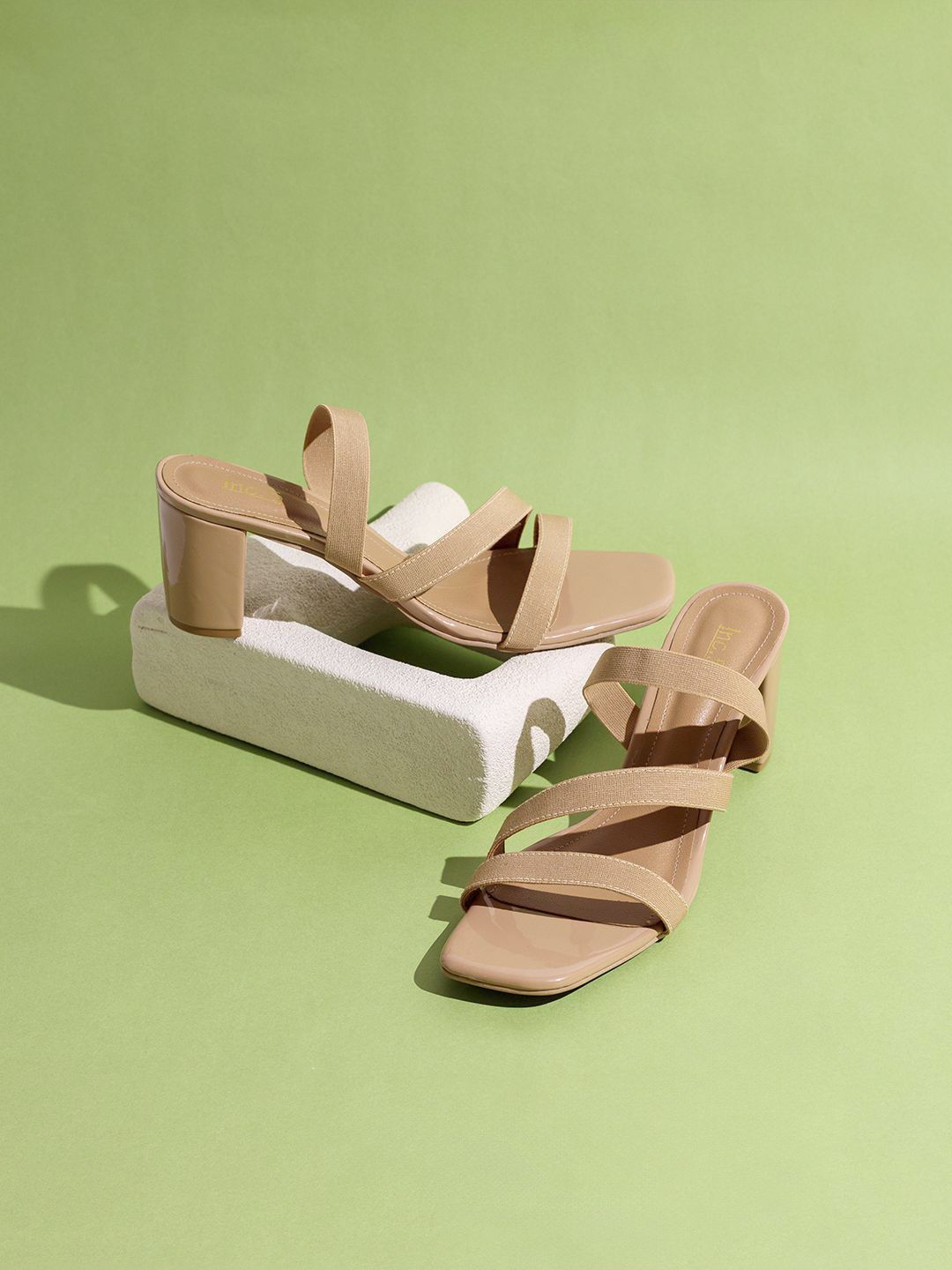 Inc 5 Striped Party Block Sandals with Buckles-picture-45