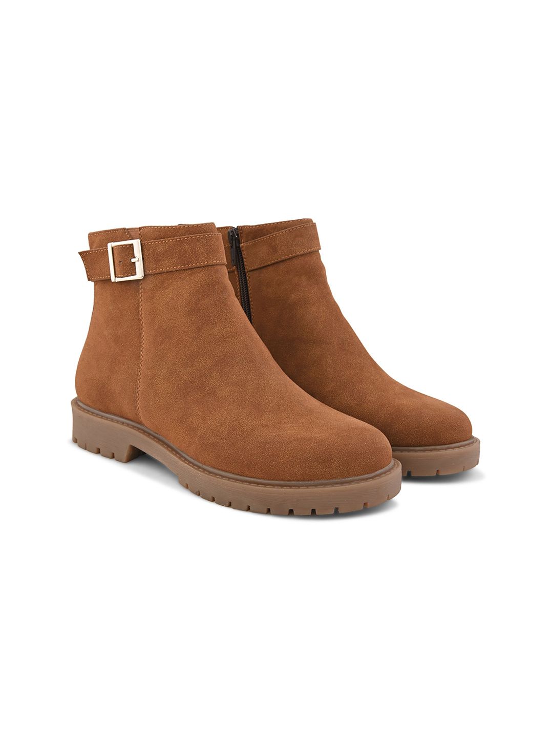 San Frissco Women High-Top Block-Heeled Regular Boots-picture-9