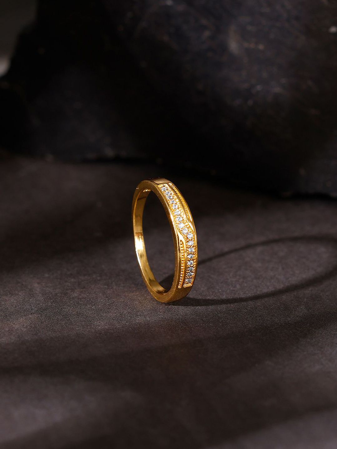 GIVA 925 Silver Golden Modest Leader Ring For Him-picture-21