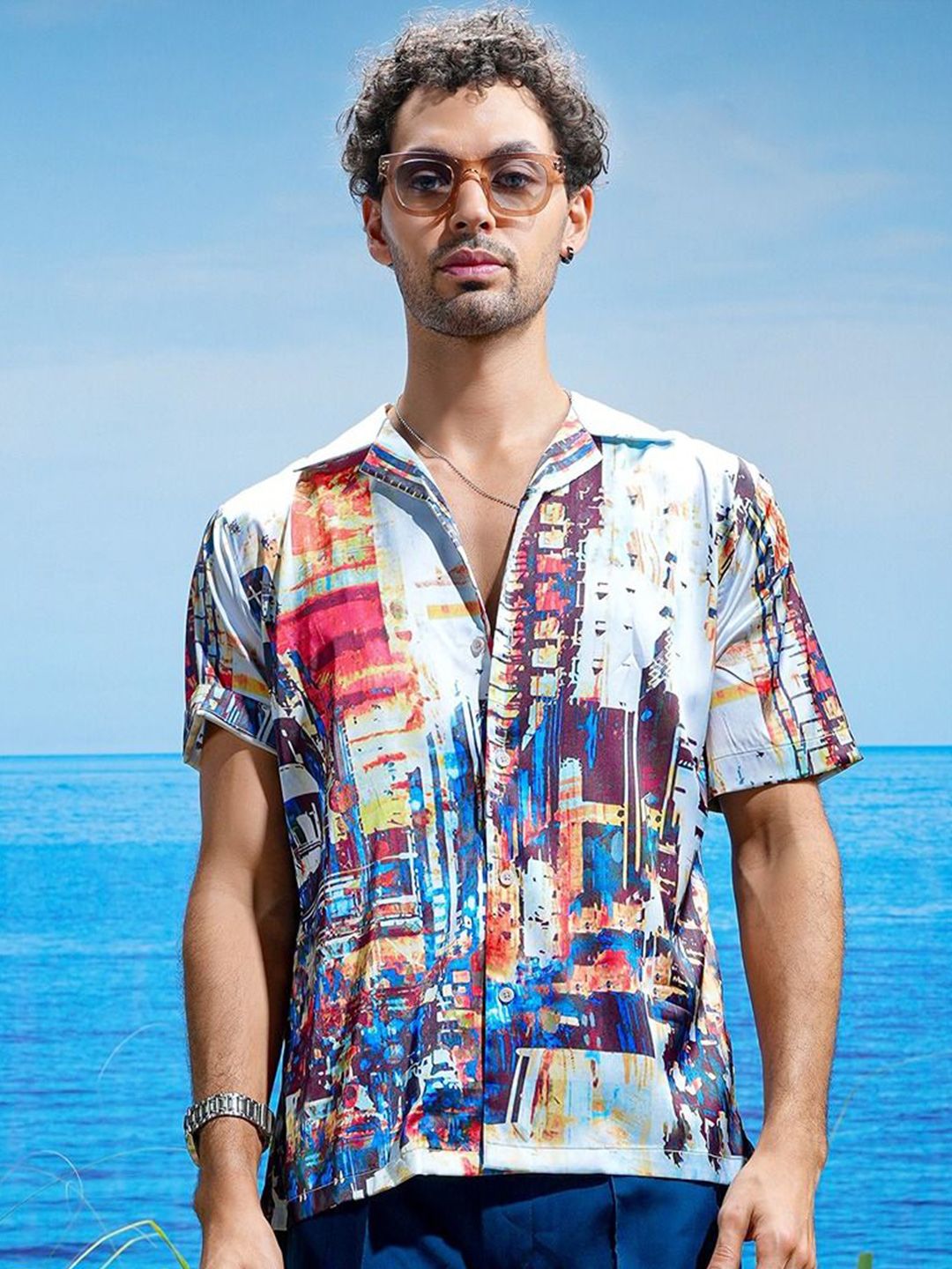 ASUKA Men Floral Opaque Printed Casual Shirt-picture-20