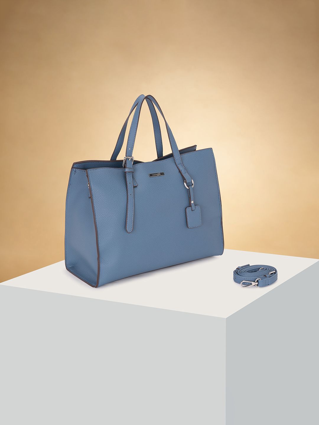 Forever Glam by Pantaloons Colourblocked PU Structured Shoulder Bag with Tasselled-picture-10