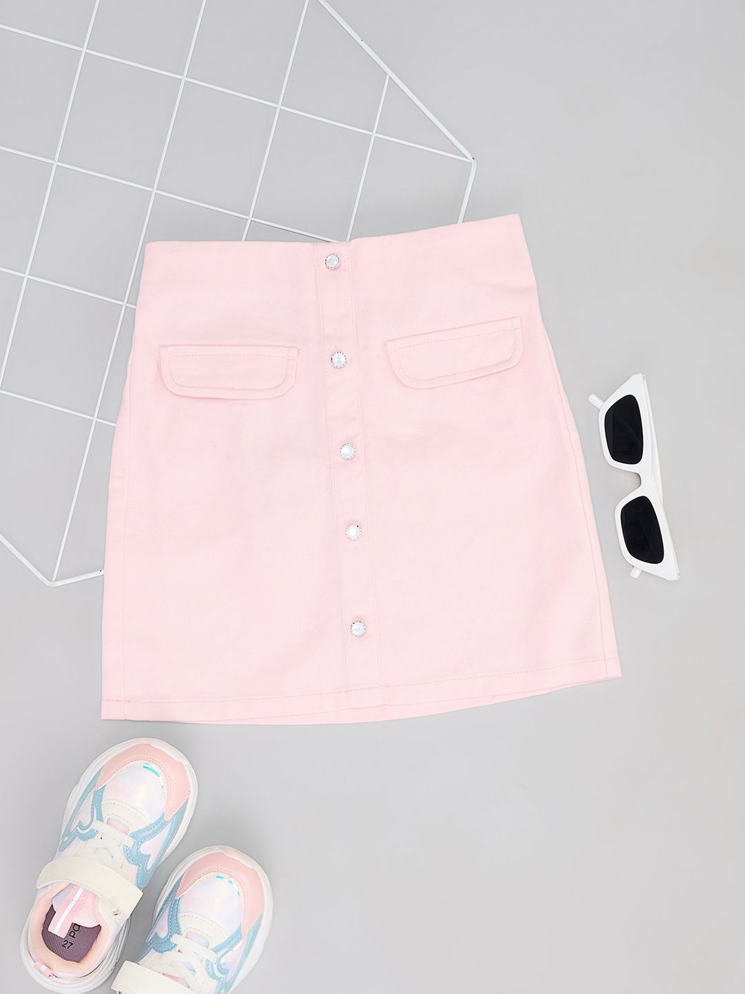 Pantaloons Junior Girls A-Line Midi Skirt-picture-34