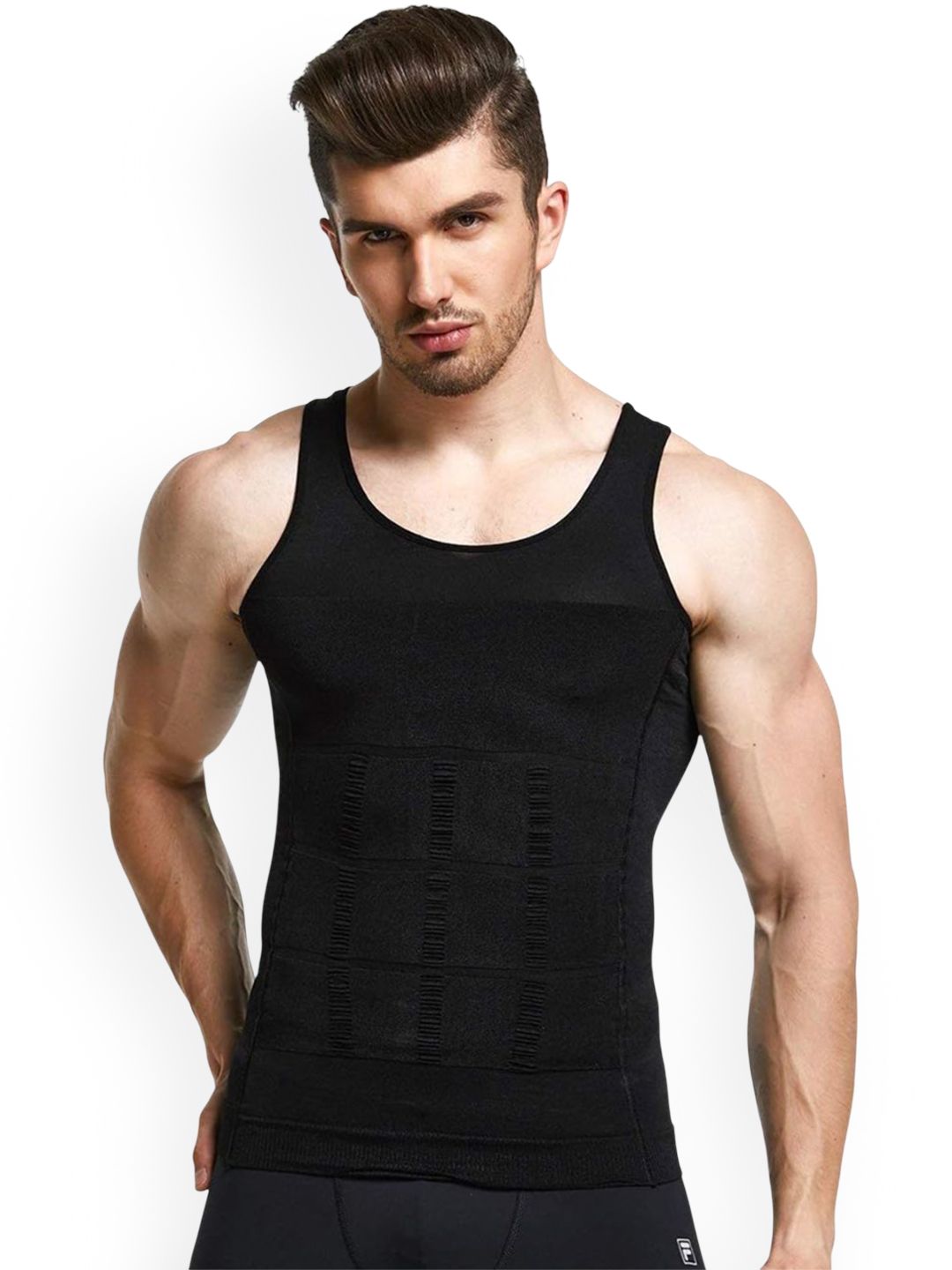 Wearslim Cotton Undershirt Vests W-Tucker Vest_BLK_S-picture-40
