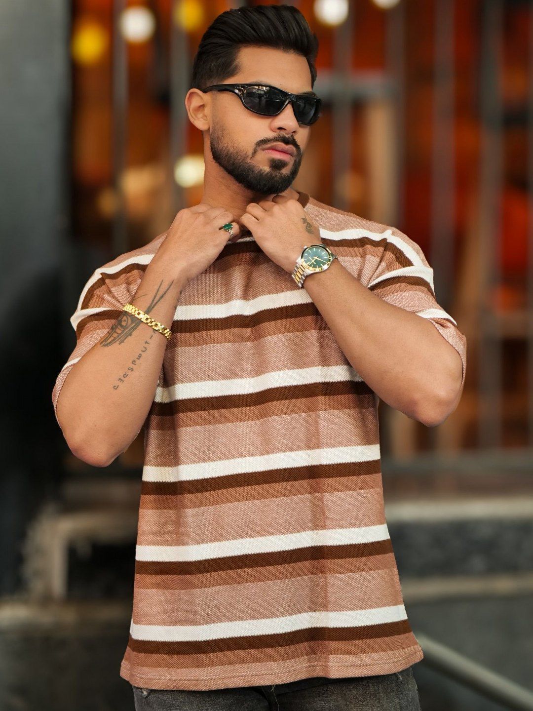 Maniac Men Striped T-shirt-picture-19