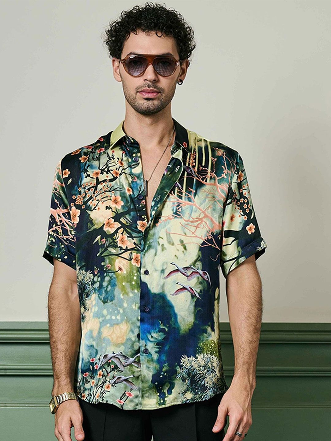 ASUKA Men Floral Opaque Printed Casual Shirt-picture-34