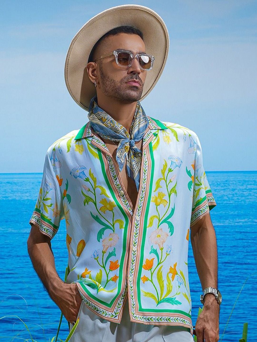 ASUKA Men Floral Opaque Printed Casual Shirt-picture-19