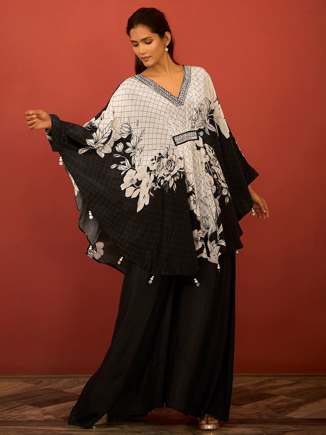 Anouk Printed V-Neck Top With Trouser-picture-28