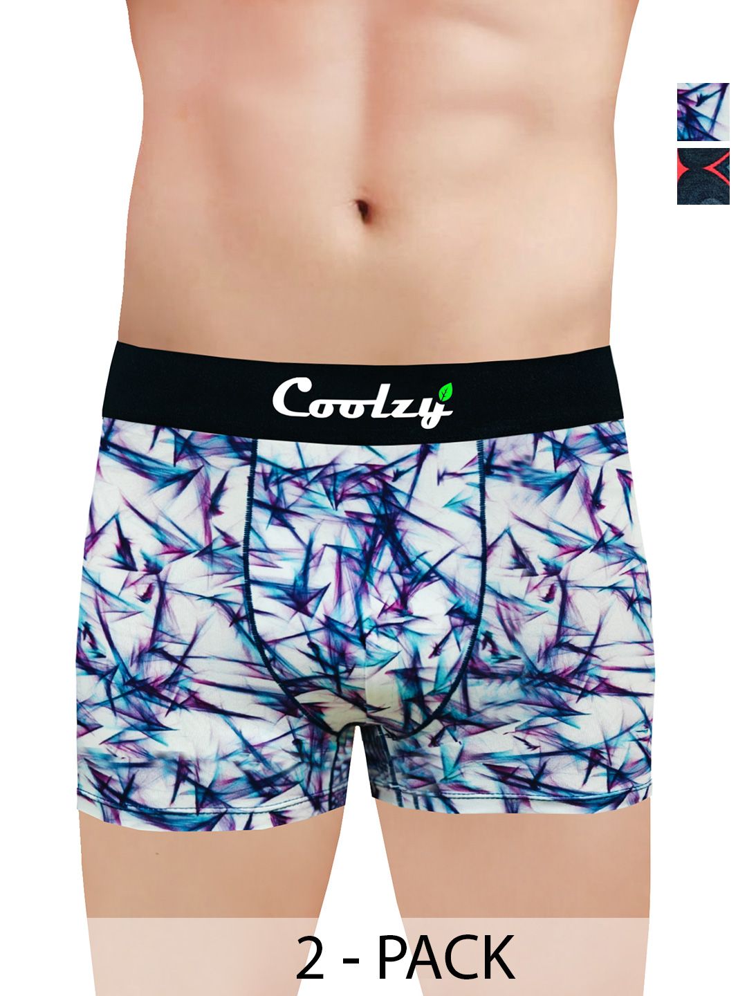 COOLZY Pack Of 2 Printed Mid Rise Trunks PUWXRTTK2K28-S-picture-16