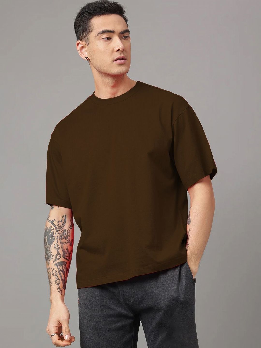 Moda Rapido Men Drop-Shoulder Sleeves T-shirt-picture-17