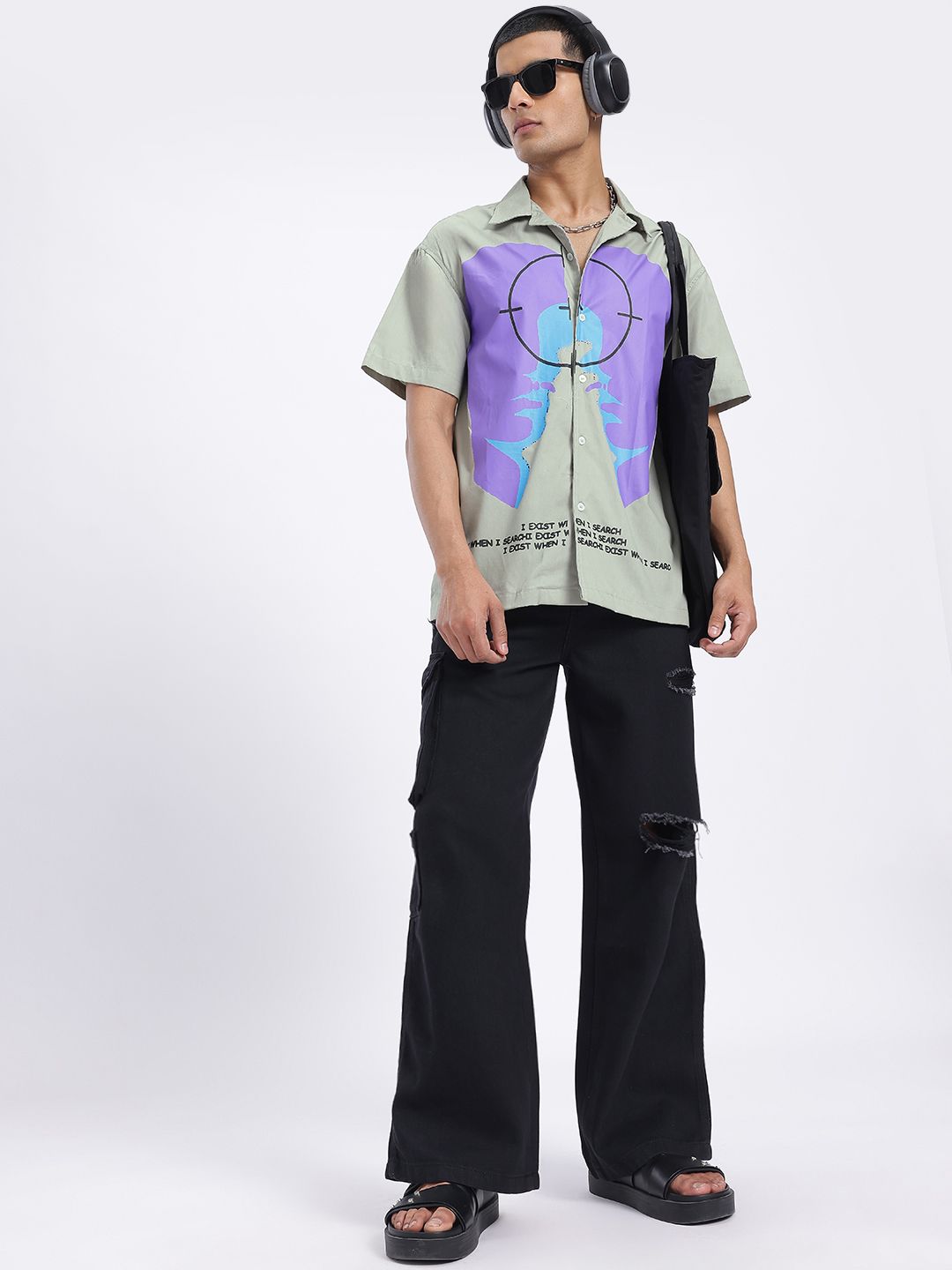 Relaxed-Fit Lightweight Drop-Shoulder Lapel Shirt