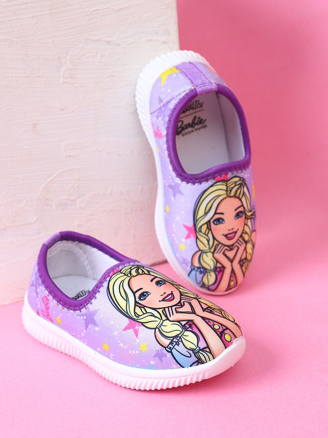 Kids Ville Girls Barbie PrintedSlip On Sneaker Shoes-picture-14