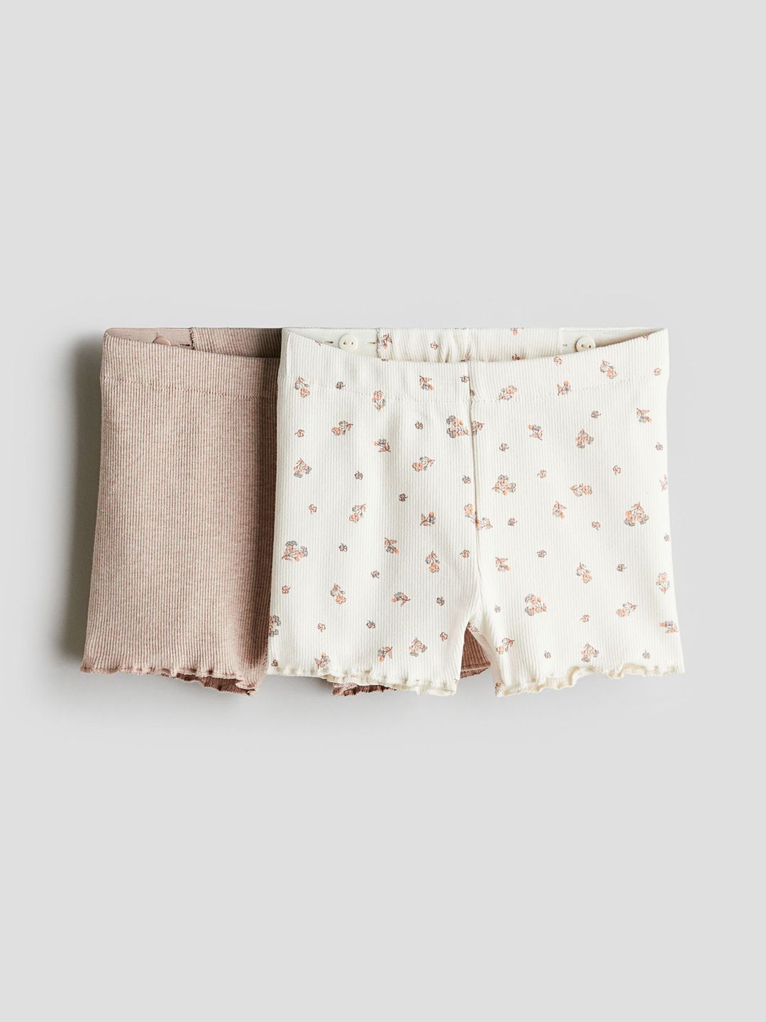 H&M 2-Pack Ribbed Cotton Cycling Shorts