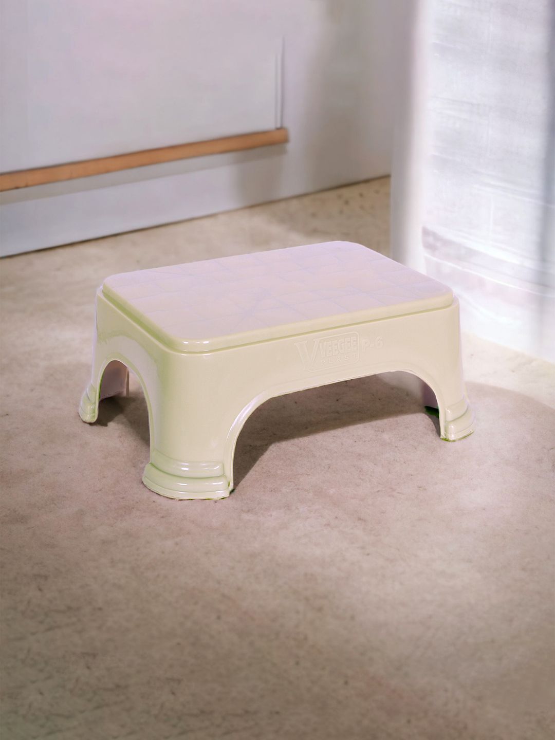 Kuber Industries Beige Solid Plastic Bath Accessories Set-image-3