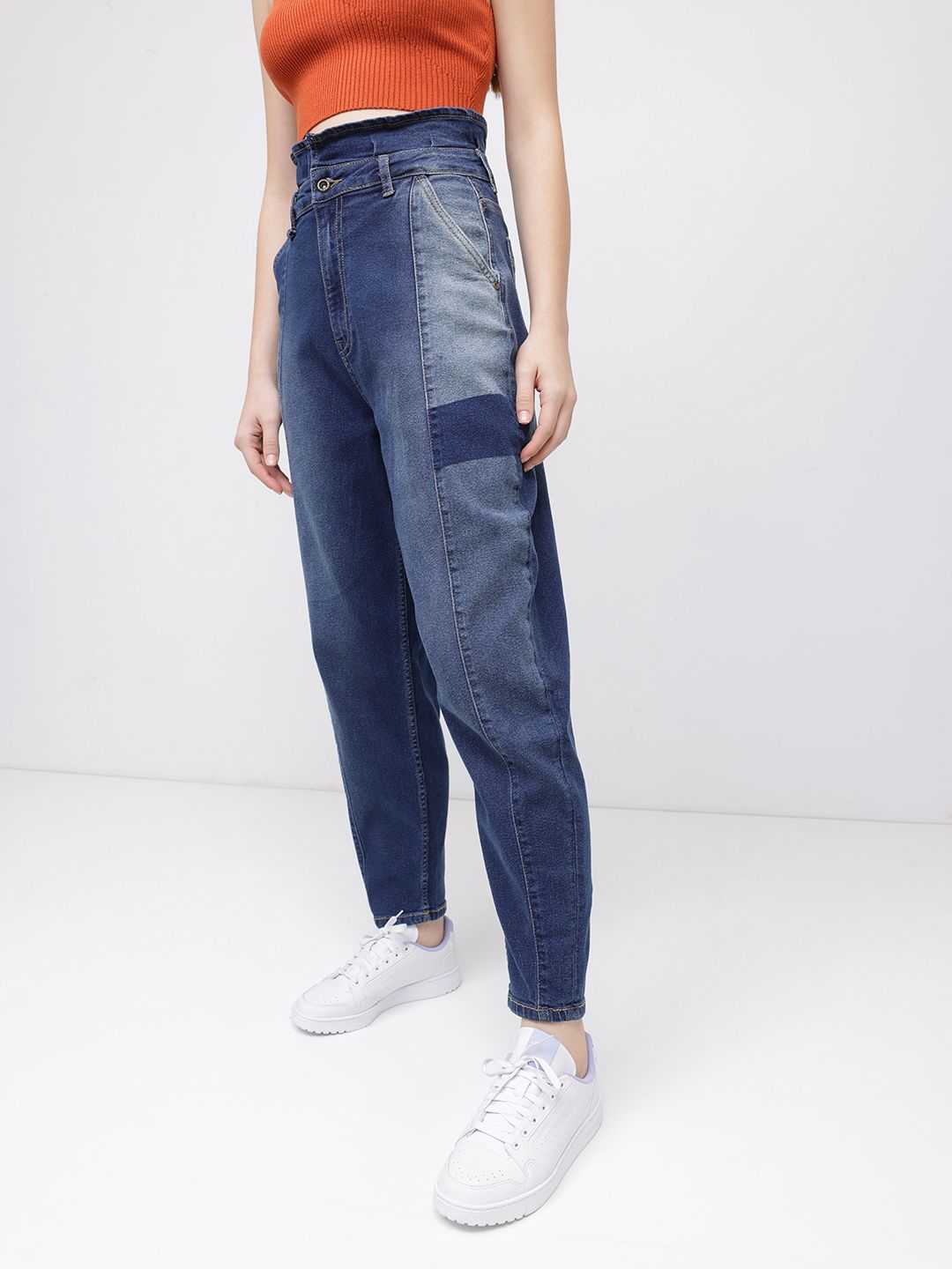 The Roadster Lifestyle Co. Women Baggy Fit High-Rise Heavy Fade Slouch Squad Jeans