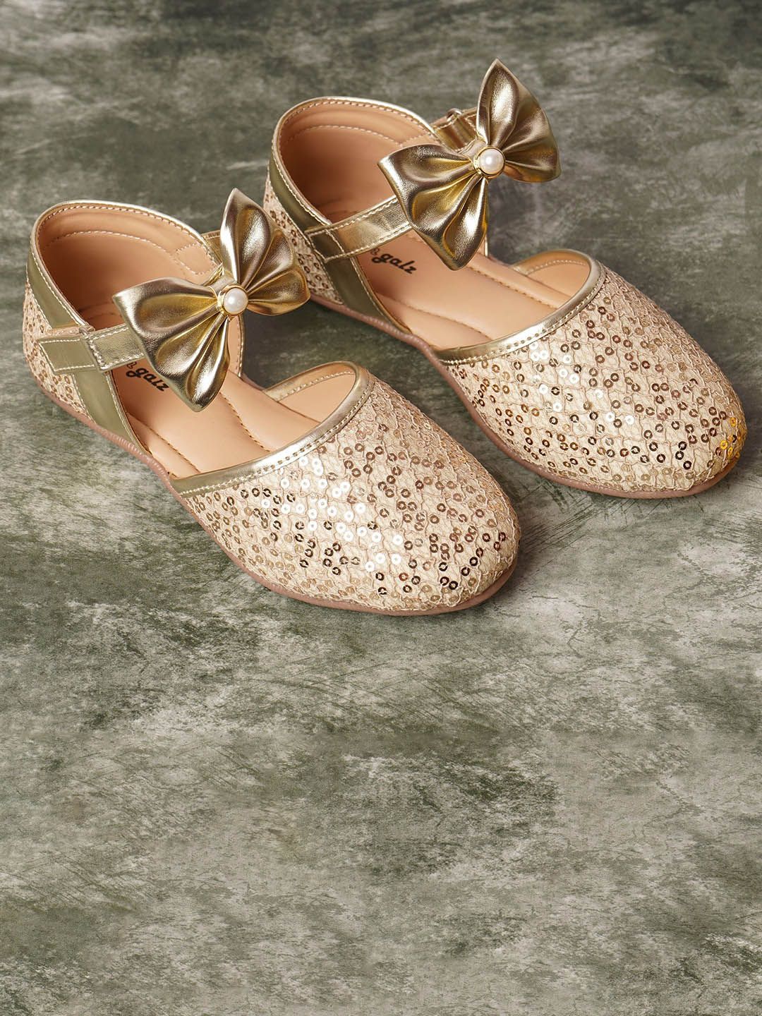 BOYZ N GALZ Girls Embellished Party Ballerinas with Bows Flats-picture-31