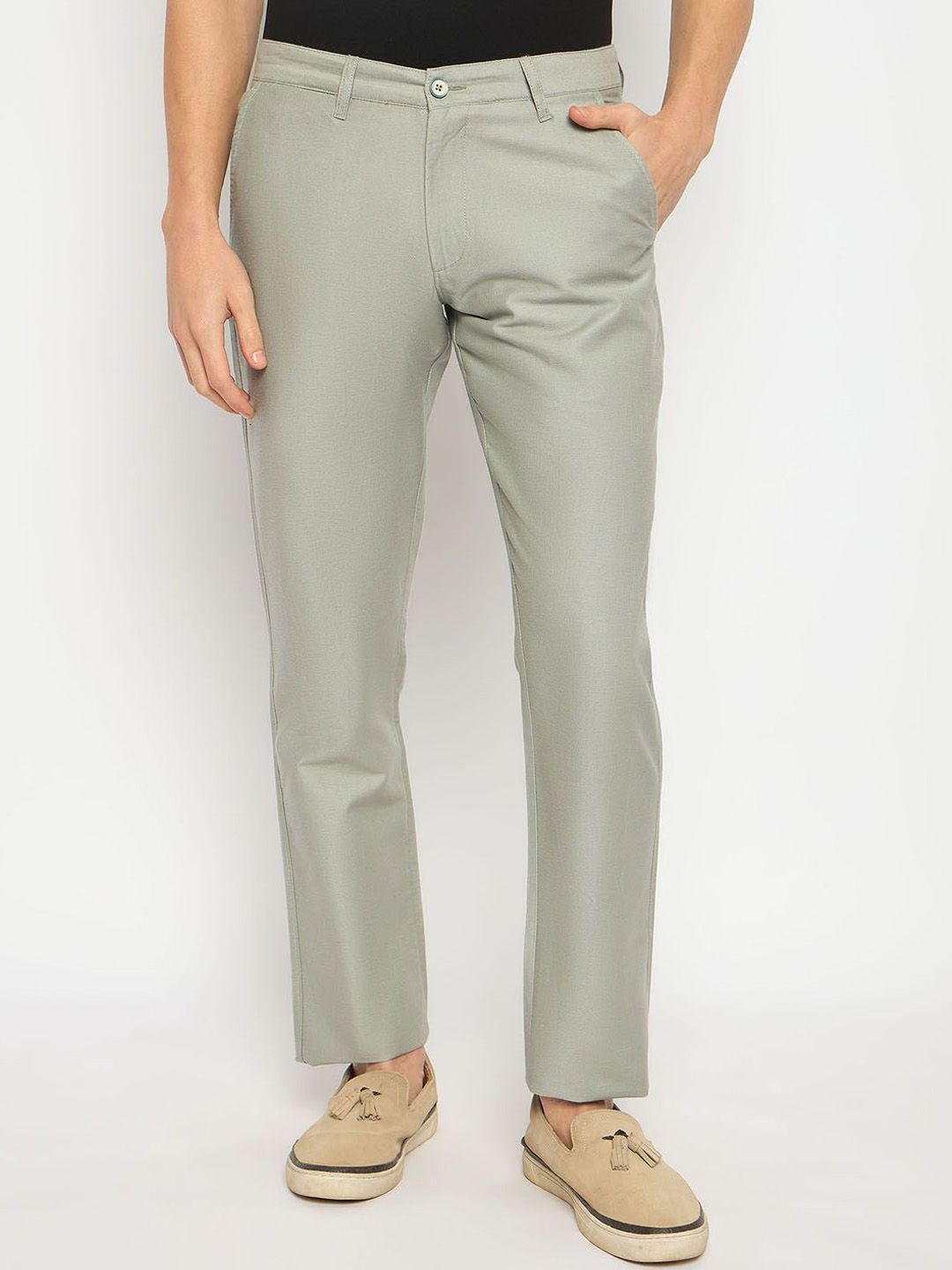 Duke Men Slim Fit Chinos Trousers-picture-38