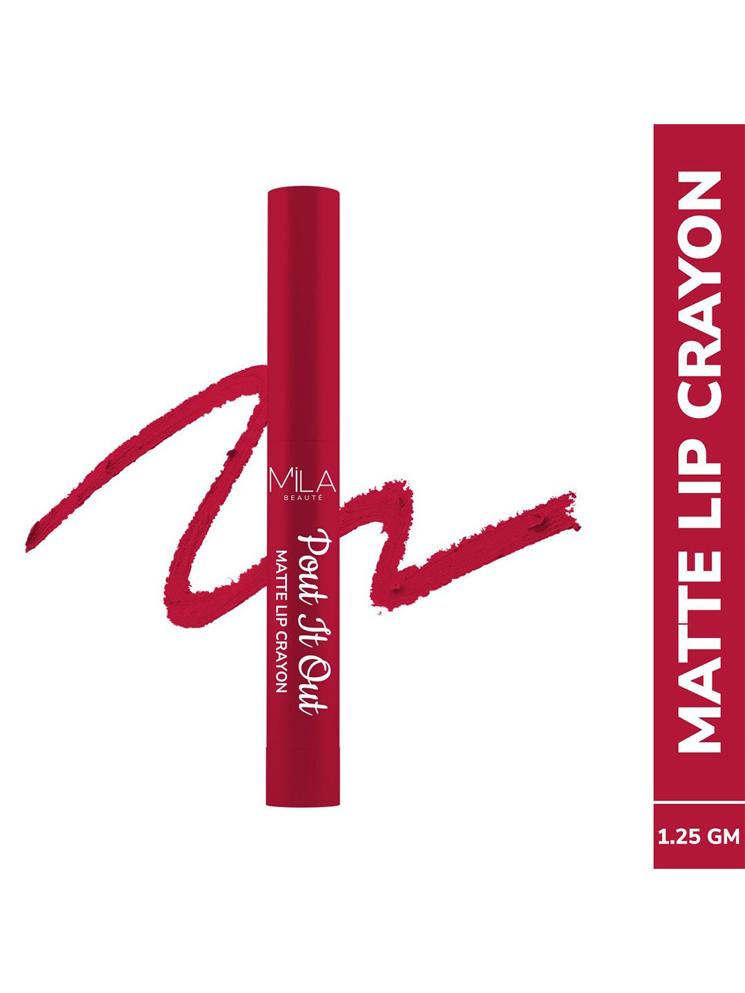 MILA BEAUTE Pout It Out Matte Lip Crayon Lipstick - 1.25 g Ariel 101-picture-35