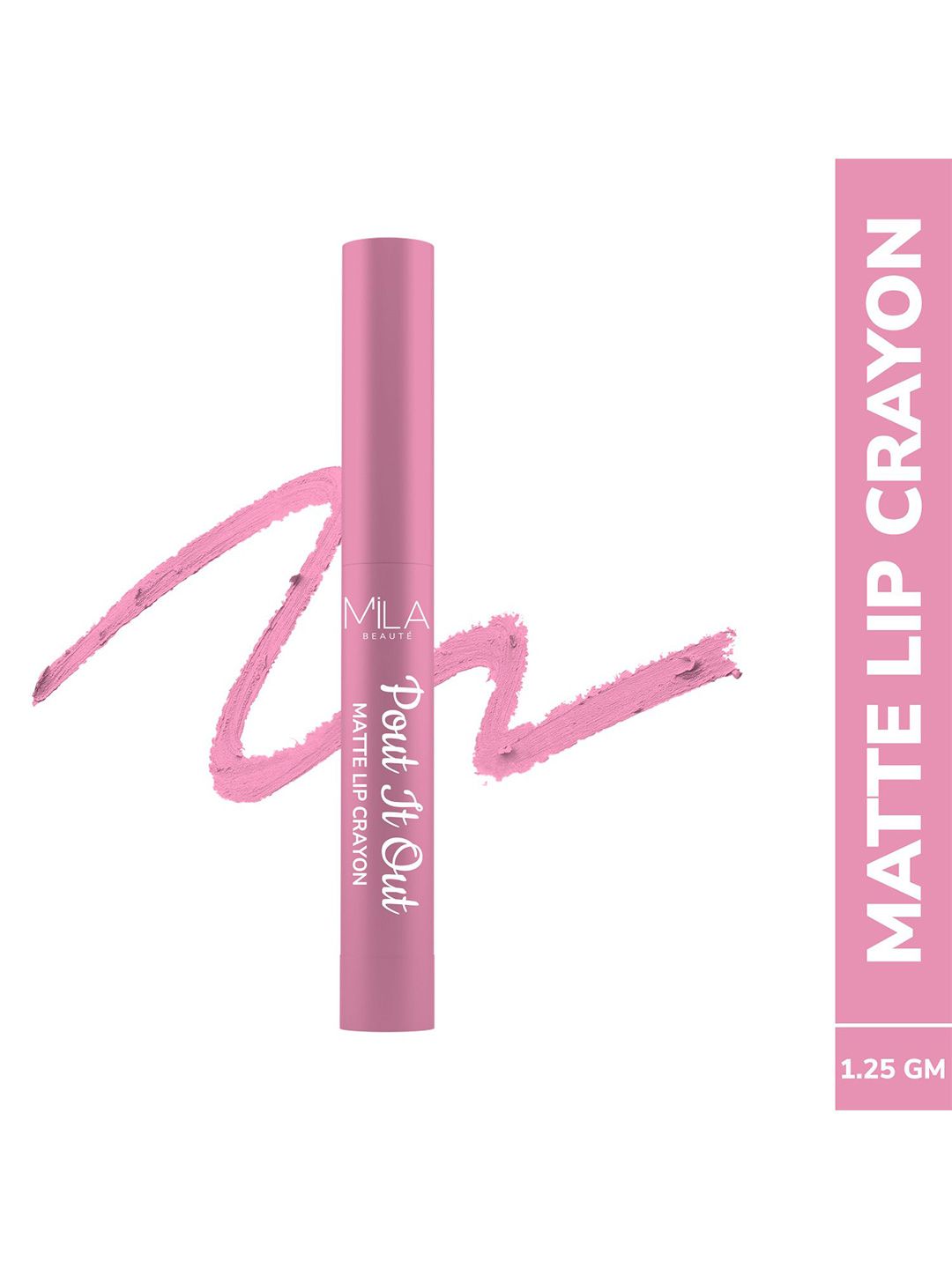 MILA BEAUTE Pout It Out Matte Lip Crayon Lipstick - 1.25 g Cindrella 113-picture-26