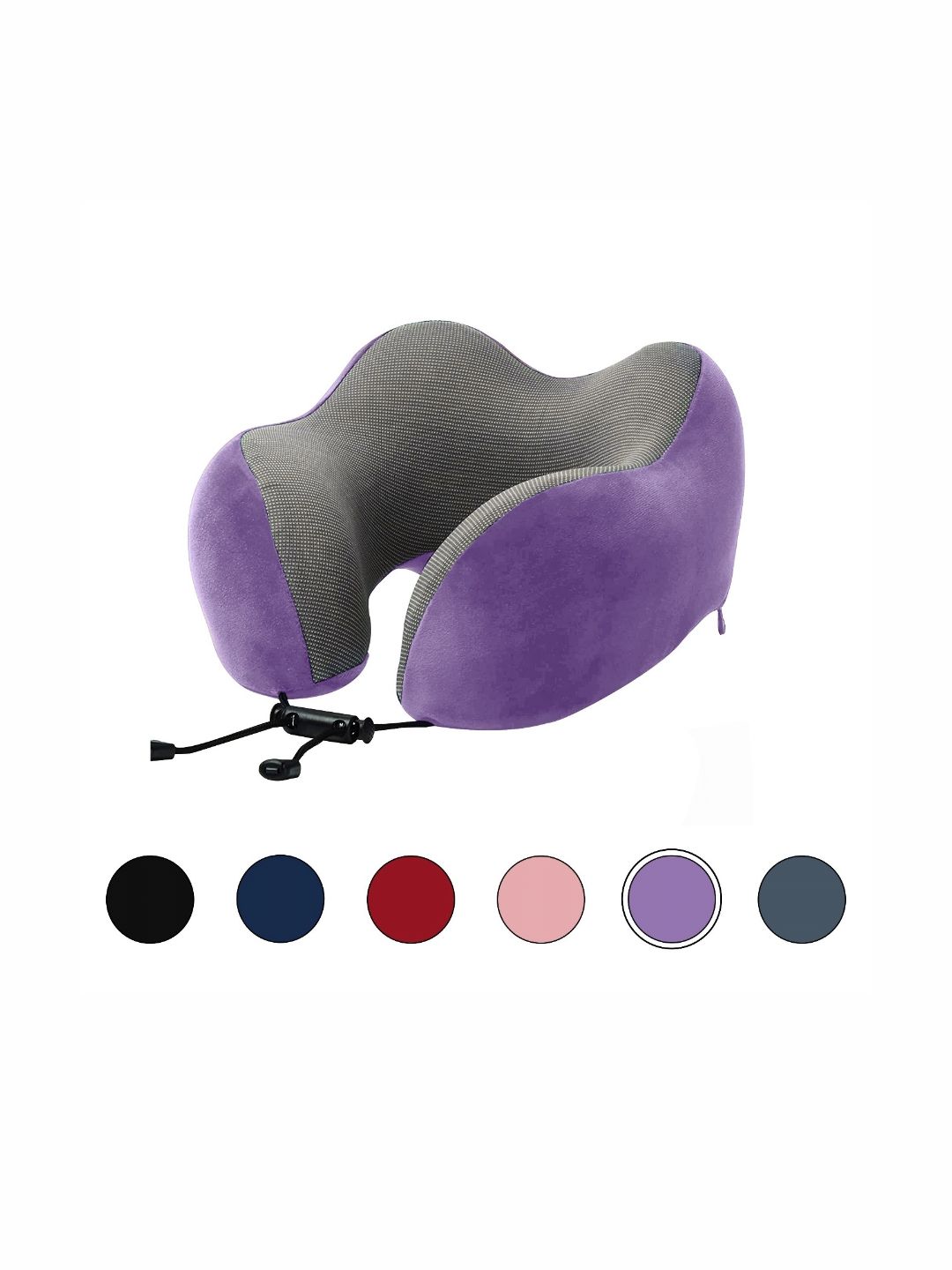 BILLEBON Lavender Memory Foam Filled Polycotton Breathable Travel Pillow-picture-31