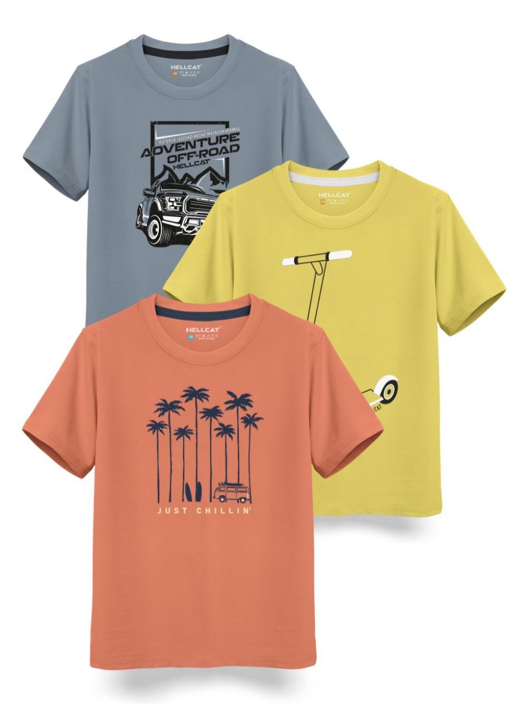 HELLCAT Boys Typography 3 Printed T-shirt-picture-24