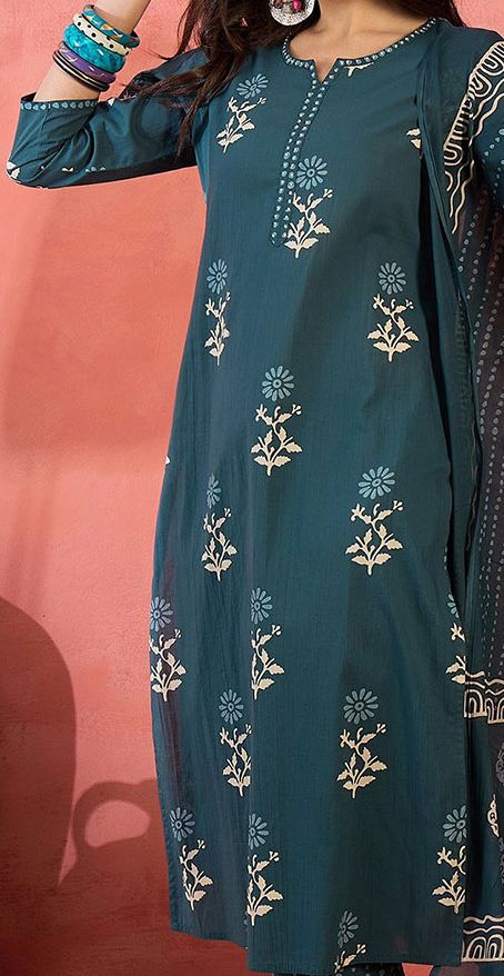 Mauve Floral Print Straight Kurta Trousers Dupatta Set