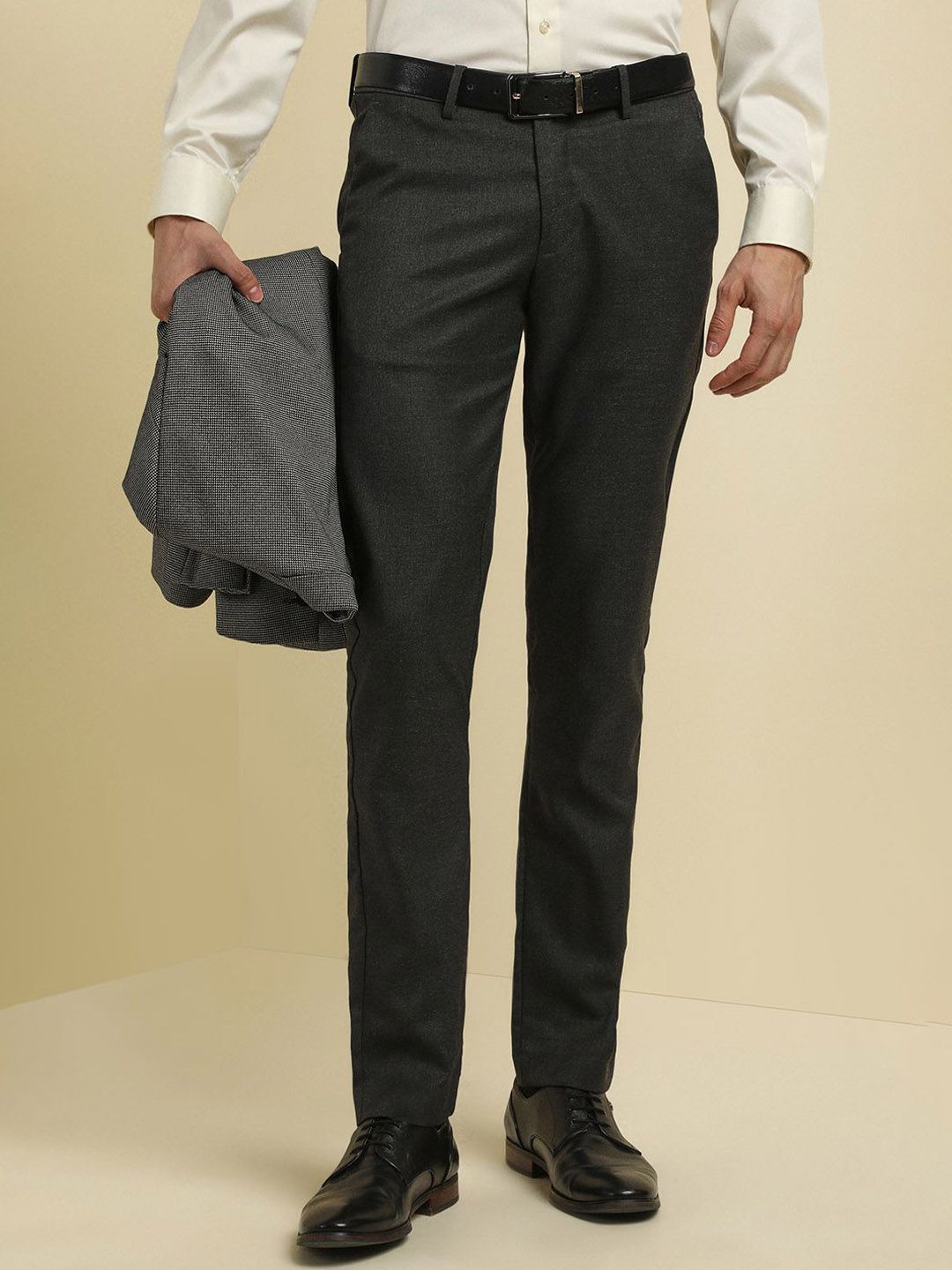 Allen Solly Men Printed Slim Fit Trousers-picture-11