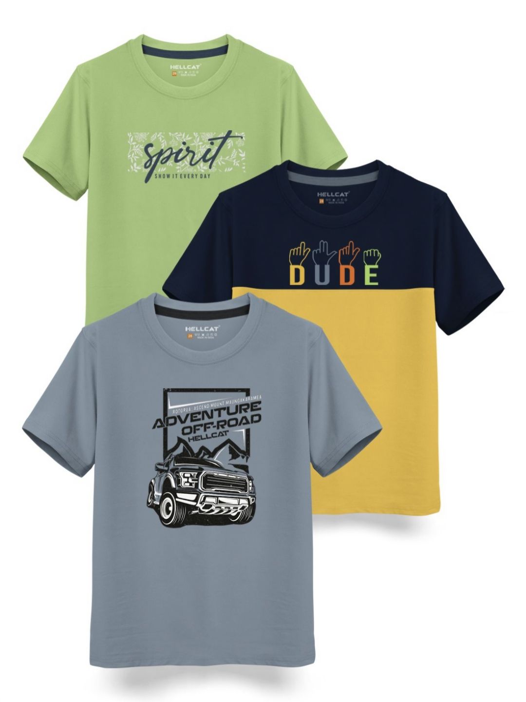 HELLCAT Boys Typography 3 Printed T-shirt-picture-10