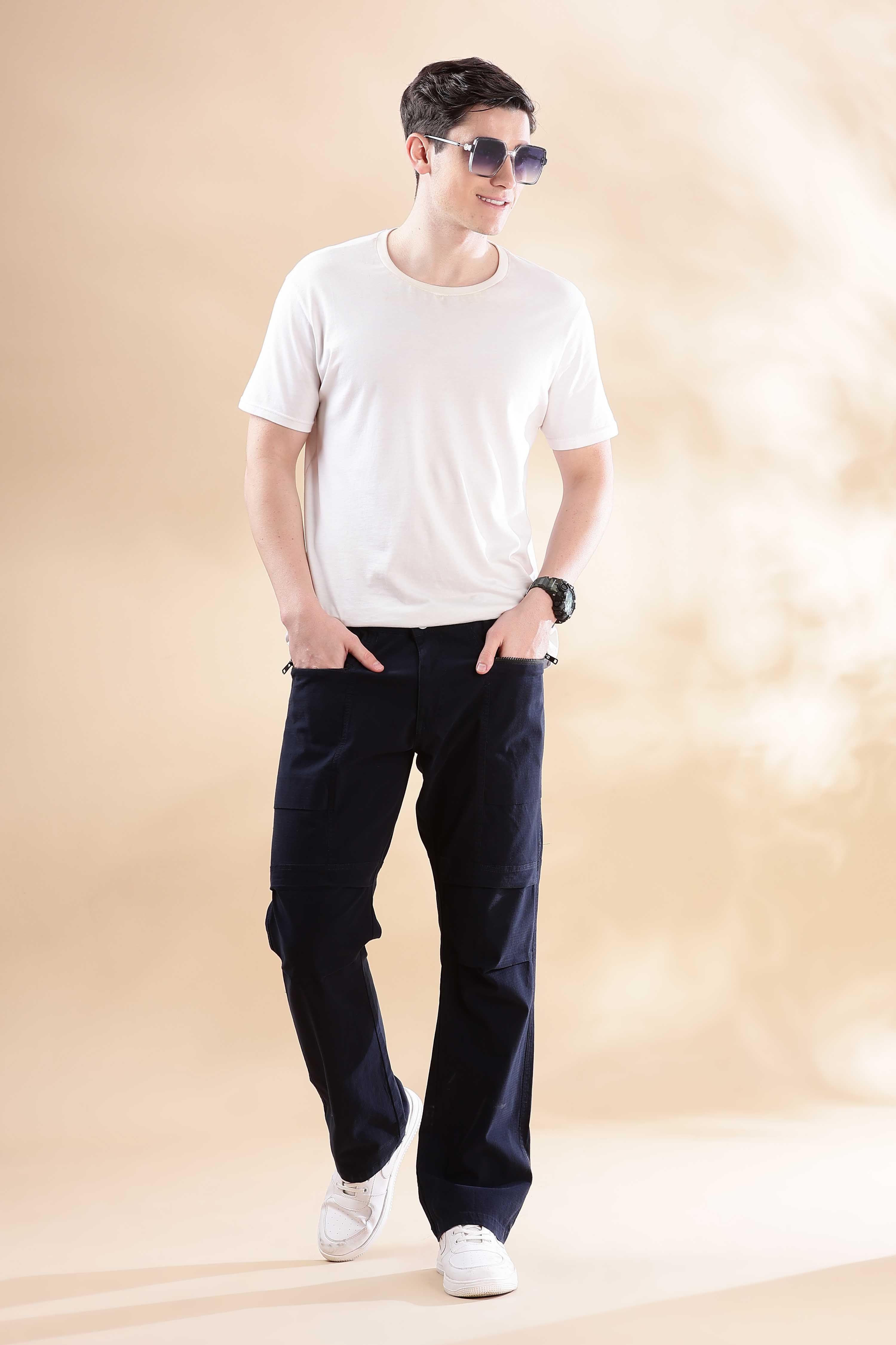 Mast & Harbour Men Loose Fit Trousers-picture-14